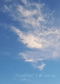 "Good-bye," I do not say.