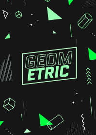 Geometric Prism Green Black