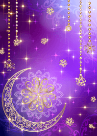 Luck goes up! lucky 5leaf clover Purple