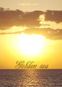 Golden sea & sky that attract good luck.