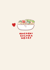 simple macaroni salad heart beige