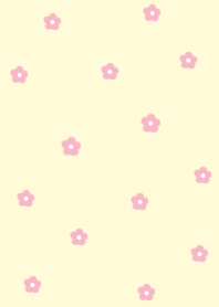 flower pattern #pinkyellow