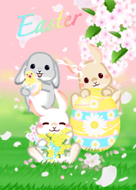 Easter egg with easter bunny ( rabbit)