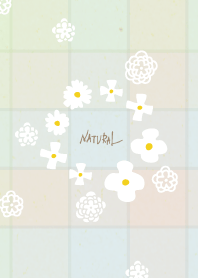 White flower check pattern25 from Japan