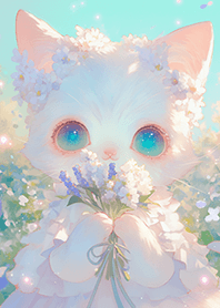 夢幻の藍眼白貓❤