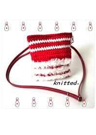 bowling and knitted bag -red color-045