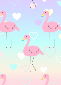 Happy heart flamingo8