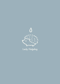 Lucky Hedgehog -blue gray- tear drop