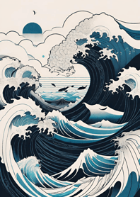 Mountain, Sea, and Moonlit Night aB657e