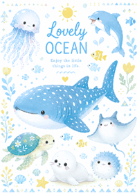blue Happy Ocean Friends