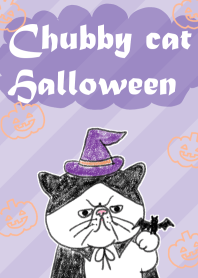 chubby cat Halloween Theme