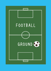 FOOTBALL GROUND-BLUE-GREEN