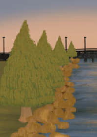 Nature and sunset in beautiful park