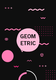 Material Geometric Black Pink