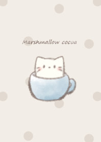 Marshmallow cocoa Cat -blue- 2