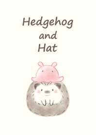Hedgehog and Hat -Mendako- beige