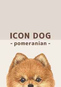 ICON DOG - pomeranian - BROWN/01