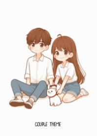 Couple theme, cute couple cartoon