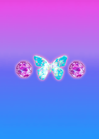 Lucky jewel butterfly light blue