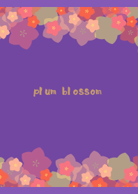 plum blossom on purple