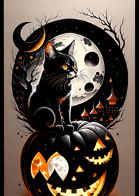 halloween cat FFE535