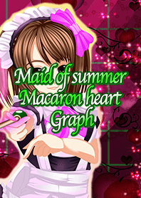 夏のメイドちゃんマカロンハートグラフ