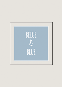 Beige & Blue (Bicolor) / Line Square