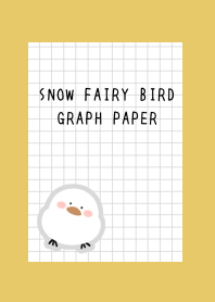 SNOW FAIRY BIRD GRAPH PAPER/DUSTY YELLOW