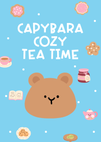 Capybara Cozy Tea Time (blue)