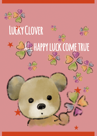 Merah : Lucky clover dan teddy bear