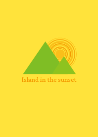 Island in the sunset