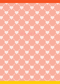 ハートとハート 赤と黄色