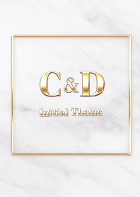 [ C&D ]  Initial Theme Gold White