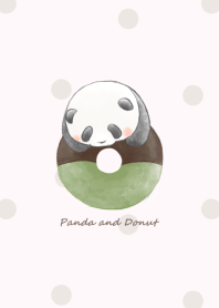 パンダと抹茶ドーナツ -ピンク- ドット