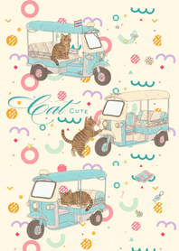 可愛貓咪泰國嘟嘟車