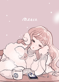 meeco-冬の女の子(ピンク)-