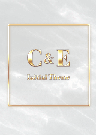 [ C&E ]  Initial Theme Gold Gray