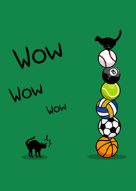 黒猫バランスチャレンジ（ターフグリーン）