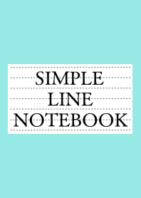 SIMPLE LINE NOTEBOOKj-BLUE GREEN