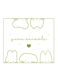 Relaxed Animals 1  - W x Green 02