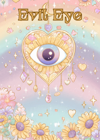 Pastel Heart Evil Eye Love