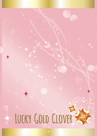 ピンク / 運気上昇!ゴールドクローバー