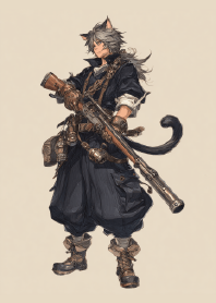 Old-Fashioned Cat Gunner