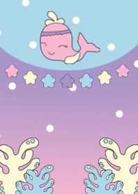 Underwater world cute pastel colors