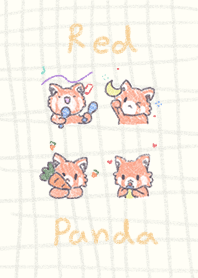レッサーパンダ 鉛筆風