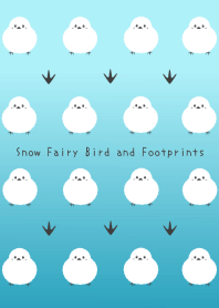 SnowFairyBird and Footprints-LIT BL GRAD
