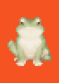 Frog Pixel Art Theme  Red 05