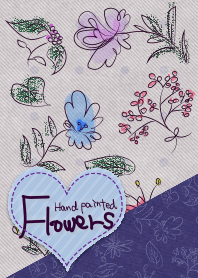 手描きの花