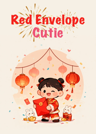 Red Envelope Cutie-Girl (Beige)