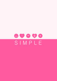 シンプル ハート(ピンク) V.16